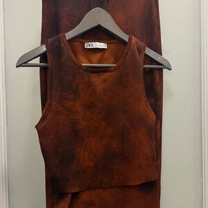 Women’s Rust Knitted 2-Piece Set